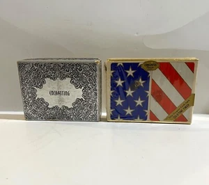 2 - Vintage Spielkarten vom Kongress Doppeldeck Blumen & amerikanische Flagge VERSIEGELT - Bild 1 von 4