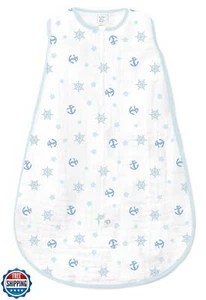 SwaddleDesigns Cotton Muslin zzZipMe Sleeping Sack, Wearable Blanket with 2-W - Picture 1 of 5