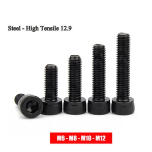 M6 M8 M10 M12 Fine Thread Hex Socket Cap Screw Allen Bolts - High Tensile 12.9 - Picture 1 of 9