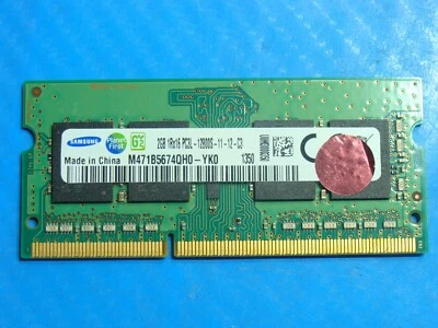 Toshiba C75D-A7130 Samsung 2GB SO-DIMM Memory RAM PC3L-12800S M471B5674QH0-YK0 - Image 1 of 2