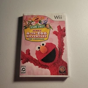 Nintendo Wii 2010 Sesame Street Elmo's A-to-Zoo Adventure Torn Plastic* - Picture 1 of 4