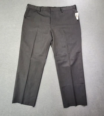 Van Heusen Pants Mens 42x30 Gray Slim Fit Straight Flat Front Mid Rise NWT - Image 1 of 4