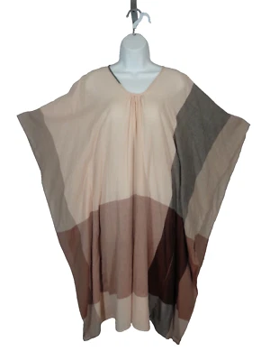 Poncho Etcetera Capa Chal Túnica Top Talla Pequeña Bloque de Color Ligero Transparente Foto 1 de 4