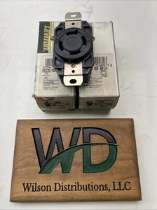 Leviton 2740 Flush Mount Locking Receptacle 30A 600V 4W 3P Lot Of 2 - Picture 1 of 3
