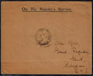 Grenada 1927 OHMS Cover w/ OFFICIAL PAID CIRCLE BLACK - Picture 1 of 2