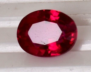 Piedras preciosas sueltas de corte ovalado rubí rojo natural de Mozambique de 8,15 quilates regalo para mujer/ella - Imagen 1 de 7