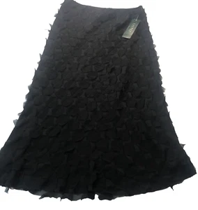 Ralph Lauren Collection Hollywood Ruffle Long Black Skirt Small NWT MSRP $159 - Picture 1 of 7