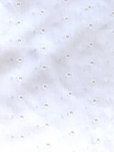 4+ Yards Embroidered White Eyelet Fabric - 28” Wide - Crafts / Sewing! - Picture 1 of 5