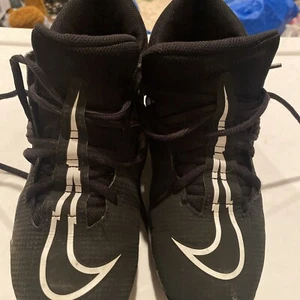 Nike Men Alpha CVO582-010 Black Football Cleats Sz 10.5 - Picture 1 of 6