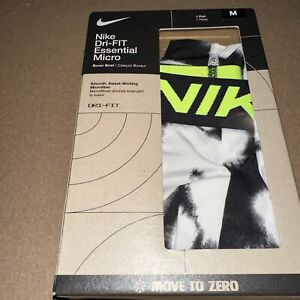 Nike Dri-FIT Men's Size M Black/White Logo Essential Micro Boxer Briefs 1 Pair