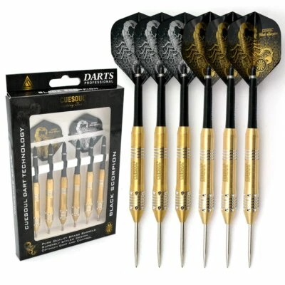 CUESOUL Darts 6 Pieces Black Scorpion 22g Steel Tip Darts