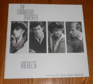 Póster The Manhattan Transfer Vocalese 1985 promoción plana de 2 caras 12x12 RARO - Imagen 1 de 2