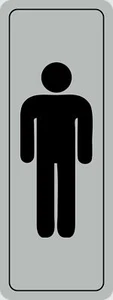 Türschild Mann selbstklebend 120 x 45 mm Aufkleber Sticker Auto Tattoo Heim Ha - Bild 1 von 1