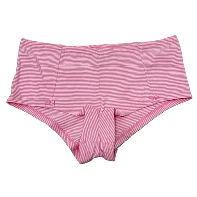 Victoria's Secret PINK Boyshort Panty M Pink White Bow Striped Barbiecore - Image 1 of 4