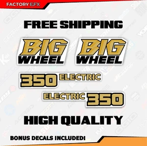 Gold 4pc Yamaha 1986 1987 BW350 BIG WHEEL 350 decals stickers graphics kit 86 87 - Picture 1 of 2
