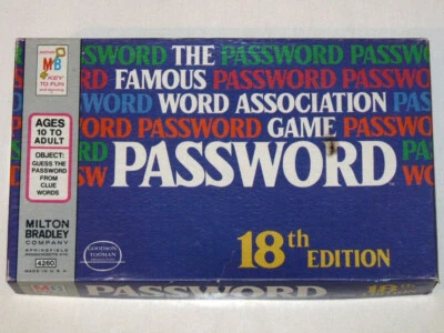Vintage 1978 Milton Bradley PASSWORD Game! 18th Edition COMPLETE in Original Box - Image 1 of 4