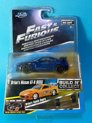 Mattel Rápido y Furioso Diecast Construir Coche Vehículo de Juguete Brian's Nissan GT-R Foto 1 de 2
