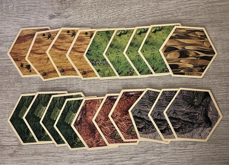 Juego Colonos de Catán 19 Azulejos de Terreno Hexágonos Piezas de Repuesto Foto 1 de 1
