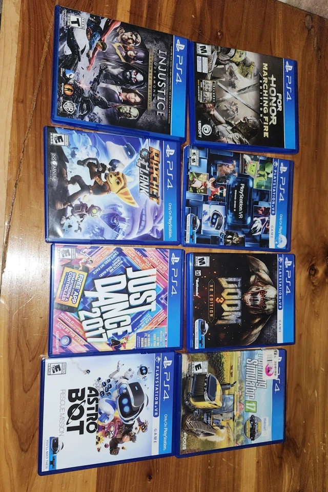 Injustice, For Honor, Overwatch, Just Dance 2017, Doom, Astro Bot, PS4 Games - Image 1 of 1