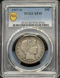 1907 O Barber Half Dollar PCGS XF-45 - Picture 1 of 3
