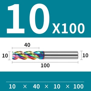 1Pcs 10mm 3 Flute End Mill Carbide for Aliuminum CNC Mill Cutter HRC55 - Picture 1 of 7