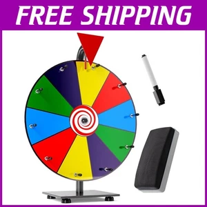Heavy Duty 12" Dry Erase Prize Wheel with Colorful Slots for Fundraising Fun - Picture 1 of 9