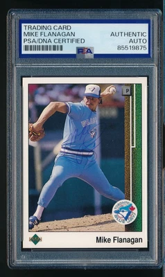 1989 Upper Deck #385 Mike Flanagan signed auto autograph PSA/DNA dec'd - Image 1 of 2