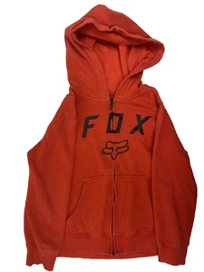 Fox Racing Youth Red Full Zip Fox Head Logo Hoodie Size Youth Large YM - Bild 1 von 4