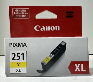 Genuine Canon Pixma 251 XL Yellow Ink Cartridge New In Box 11ml - Picture 1 of 5