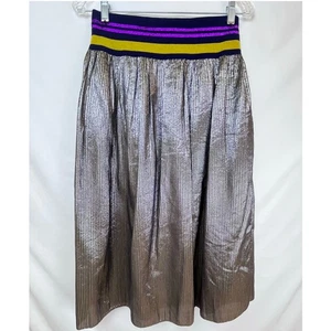 J. McLaughlin Metallic Pull On Lined with Pockets Skirt - Size Small - Picture 1 of 9
