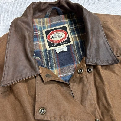 Vtg 1990’s Australian Outback Trading Company Duster, Oilskin Coat Size XL - Image 1 of 4
