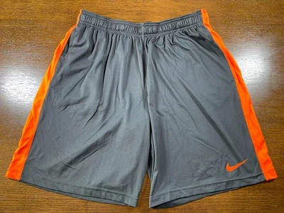 Nike Men’s Dri-FIT XL Gray & Orange Basketball Tennis Athletic Shorts - Image 1 of 4