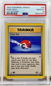 1999 Pokemon Card Jungle Set 1st Edition #64 PSA 10 English Poke Ball 64/64 - Picture 1 of 2