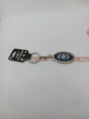 Indianapolis Colts NFL Spinning Logo Key Ring Key Chain  4.75" Rico New - Image 1 of 3