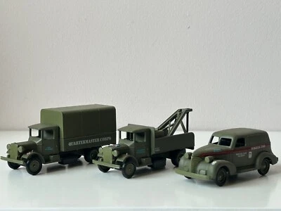 3 X Car US Army Armed Forces 1941-1942 Chevrolet Model Diecast 1:60-1:72 Lledo - Image 1 of 4