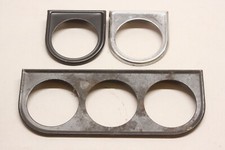 Vintage Lot/3 Car Truck Accessory Under-Dash Gauge Mounting Flange Bezel Parts