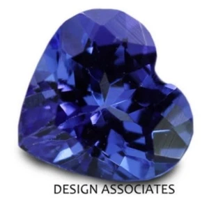 MAN MADE TANZANITE 8 MM HEART CUT BEAUTIFUL BLUE COLOR - Picture 1 of 1