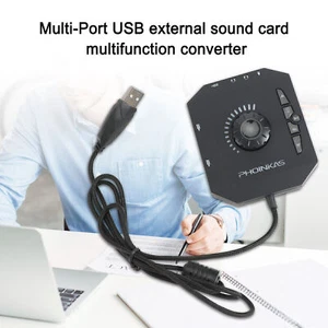 Carte Son USB Externe USB Carte Son Contrôle du Volume USB Hub Equalizer I6I1 - Photo 1/13