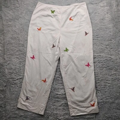 Pantalón mujer Requirements 14 blanco mariposa bordado cremallera Foto 1 de 4