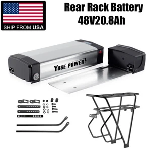 48V 20Ah Lithium Li-Ion ebike Battery Rear Rack Electric Bike Battery for 1500W - Picture 1 of 10