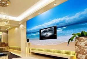 3D Ocean Beach Sky 5 Wall Paper Murals Wall Print Wall Wallpaper Mural AU Summer - Picture 1 of 1