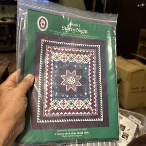 Starry Night- Marti Michell 8mo Not So Block of the Month Series Leaflet Month 5 - Picture 1 of 9