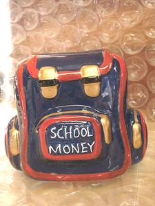 SCHOOL BAG / BACKPACK "School Money" CERAMIC BANK - Bild 1 von 7