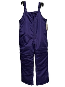 London Fog Snow Bibs Girls 14-16 large Purple kids Youth Ski Pants Snowmobile - Picture 1 of 12
