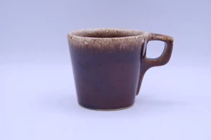 Vintage Hull Pottery Coffee Tea Cup Oven Proof Brown Drip Glaze Mug - Picture 1 of 10