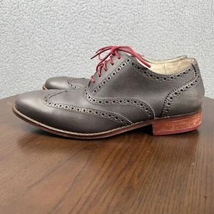 Cole Haan Shoes Mens Size 9 W Gray Leather Wingtip Brogue Made Air Collab C10557 - Picture 1 of 21