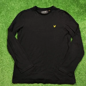 Lyle & Scott Hemd Herren Medium Schwarz Langarm Leicht Freizeit Einfarbig Erwachsene - Bild 1 von 10