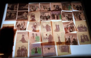 #26 Lot 99 Vtg COLOR Snapshot Photo NEGATIVES Family WEDDING Party Ceremony - Picture 1 of 17