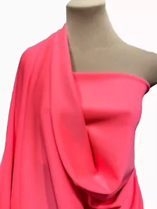 TECHNO NEON PINK ,58" BTY.. STRETCH ..DRESSES, PANTS, JUMPSUITS, HEADBANDS - Picture 1 of 8