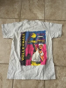 Vintage Surf Gear T Shirt Volleyball Large Mens Graphic Print 80s 90s Beach Gray - Picture 1 of 7